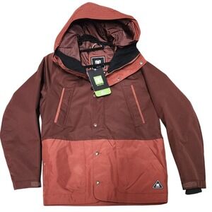 DC Shoes Men's M Paramount 15K Insulated Snowboard Ski Jacket Hooded Red NWT